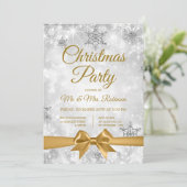 Kerstfeest Zilveren Winter Sparkle Gold Lint Kaart (Staand voorkant)