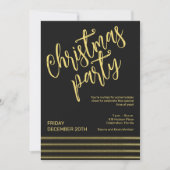 Kerstfeest zwart & goud kaart (Voorkant)