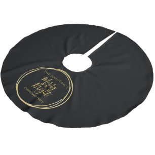 Kerstfeest Zwart Goud Kerstboom Rok