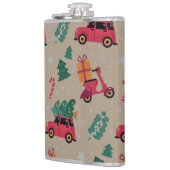 kerstfeestbedekking met pattenpapier heupfles (Links)