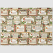 kerstfeestbegroeten Collage Tissuepapier (Voorkant)