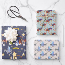 kerstfeestboeken inpakpapier vel