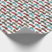 kerstfeestbomen, buffels cadeaupapier (Hoek)