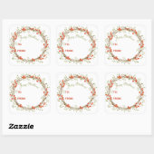 kerstfeestcadeau vierkante sticker (Vel)