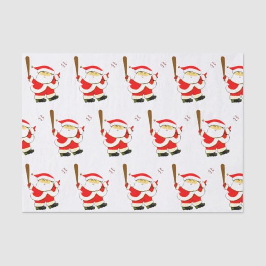 kerstfeestcadeau voor honkbal tissuepapier (Voorkant)