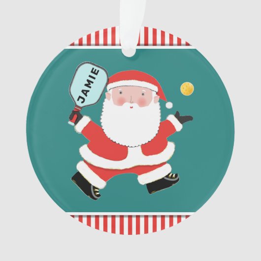 Kerstfeestcadeau voor Pickleball Ornament (voorkant)