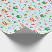 Kerstfeestcadeau zwemmen cadeaupapier (Hoek)