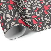 kerstfeestchampignonpapier cadeaupapier (Rol Hoek)