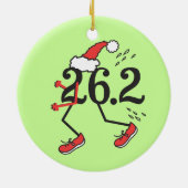 Kerstfeestdag 26.2 © Funny Marathon Runner Keramisch Ornament (Achterkant)