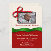 Kerstfeestdag - Aankondigingen van geboorte (Voorkant / Achterkant)