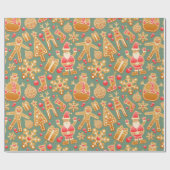 Kerstfeestdag, achtergrondpatroon cadeaupapier (Vlak)