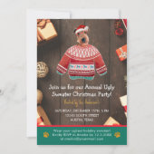 Kerstfeestdag Airedale Dog Ugly Sweater Party Kaart (Voorkant)