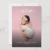 Kerstfeestdag Baby Foto geboorte Aankondiging (Voorkant)