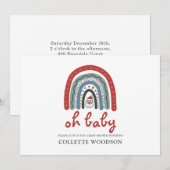 Kerstfeestdag Baby shower Kaart (Voorkant / Achterkant)