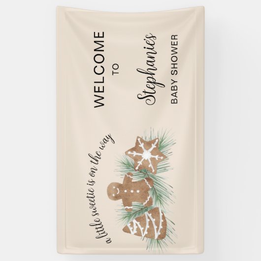 Kerstfeestdag Baby shower Spandoek (Verticaal)