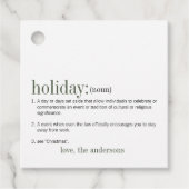 Kerstfeestdag Bedankjes Labels (Voorkant)