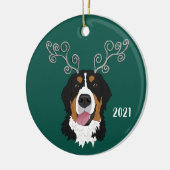 Kerstfeestdag Bernese Mountain Dog  Keramisch Ornament (Links)