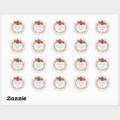 Kerstfeestdag Berry Wreath Assorted Desserts Ronde Sticker (Vel)