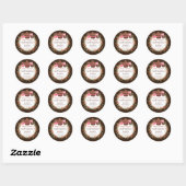 Kerstfeestdag Berry Wreath Assorted Desserts Ronde Sticker (Vel)