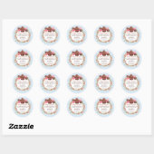 Kerstfeestdag Berry Wreath Assorted Desserts Ronde Sticker (Vel)