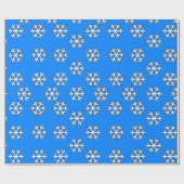 Kerstfeestdag blauw en witte sinaasappel cadeaupapier (Vlak)