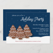 Kerstfeestdag - Blauw Kaart (Voorkant / Achterkant)