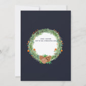 kerstfeestdag - Blauw rood Kaart (Achterkant)