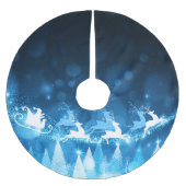 Kerstfeestdag Blauwe Kerstman en slee Kerstboom Rok (Voorkant)