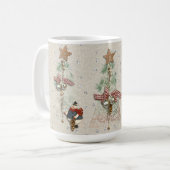 Kerstfeestdag - Bomen en Snowmen Koffiemok (Voorkant links)