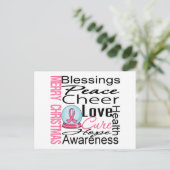 kerstfeestdag borstkanker collage feestdagenkaart (Staand voorkant)