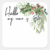 kerstfeestdag, Bouquet Name Tag (Voorkant)