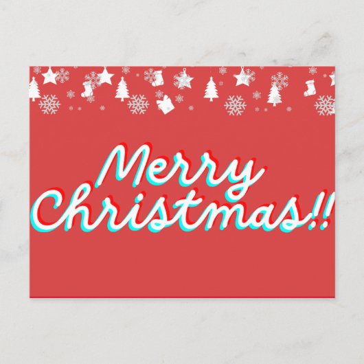 Kerstfeestdag Briefkaart (Voorkant)