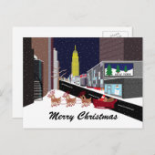 Kerstfeestdag Briefkaart in New York (Voorkant / Achterkant)