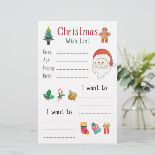 kerstfeestdag briefpapier (Staand voorkant)