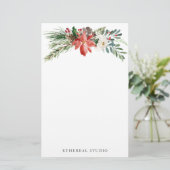 Kerstfeestdag Briefpapier papier voor de winter Fl (Staand voorkant)