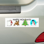 Kerstfeestdag Bumpersticker (Op auto)