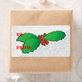 kerstfeestdag cadeau Label Sjabloon (Insitu)