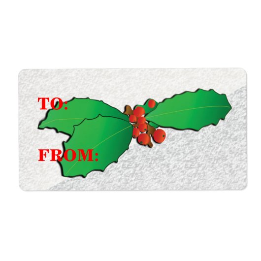 kerstfeestdag cadeau Label Sjabloon (Voorkant)