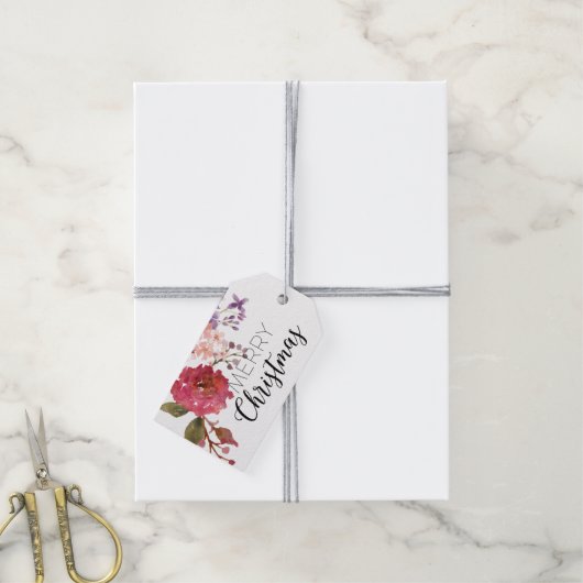 kerstfeestdag cadeaulabel (Met Touw)