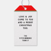 Kerstfeestdag Cadeaulabel (Achterkant)