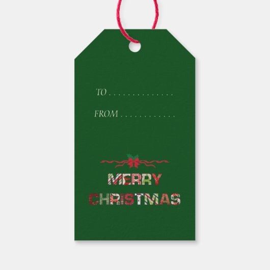  kerstfeestdag cadeaulabel (Achterkant)