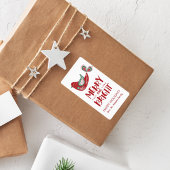 kerstfeestdag cadeaulabel etiket