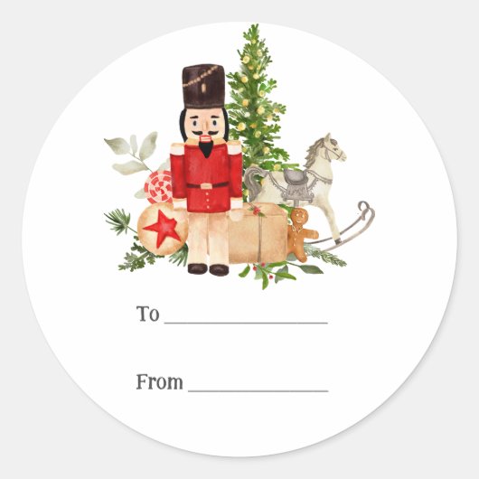 kerstfeestdag | CadeauLabel Ronde Sticker (Voorkant)