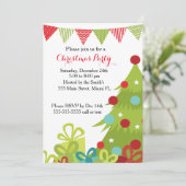 kerstfeestdag — cadeautjes kaart (Staand voorkant)