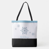 kerstfeestdag Canvas tas laat het sneeuwen (Voorkant)