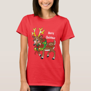 kerstfeestdag cartoon t-shirt