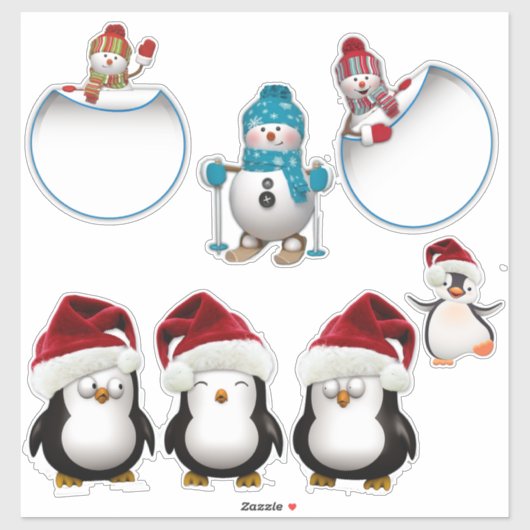 Kerstfeestdag Collectie Sticker (Vel)