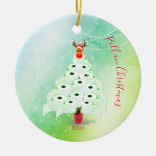 Kerstfeestdag Corona Toilet Tree Lambergen Groen Keramisch Ornament