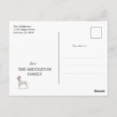 Kerstfeestdag Dalmatian Merry Bright Briefkaart (Achterkant)