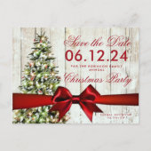 kerstfeestdag, datum waarop u kunt opslaan | Boom- Aankondigingskaart (Voorkant)
